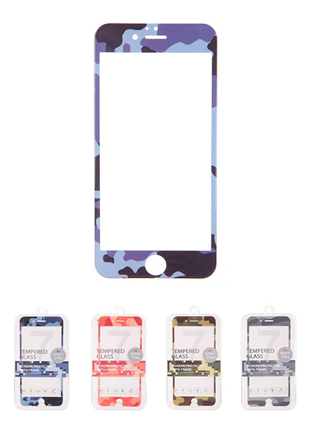 Miniso Camouflage - Tempered Glass Screen Protector with Frame for iPhone7 Plus 500018331 - Image 4
