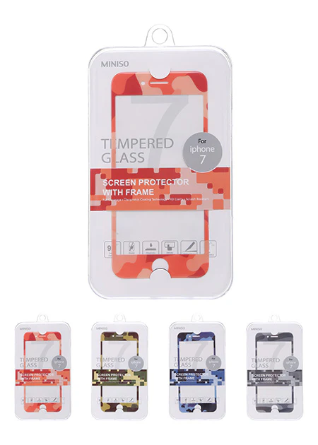 Miniso Camouflage - Tempered Glass Screen Protector with Frame for iPhone7 500018311 - Image 4